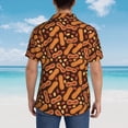 thumbnail image 3 of Lsque Peanuts2 pattern Hawaiian Shirt for Men, Unisex Summer Beach Casual Short Sleeve Button Down Shirts-3X-Large, 3 of 9