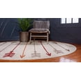 thumbnail image 4 of Rugs.com Equinox Collection Rug – 8' Round Beige Low Rug Perfect For Kitchens, Dining Rooms, 4 of 9