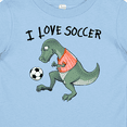thumbnail image 4 of Inktastic I Love Soccer-Dinosaur in Orange Boys or Girls Baby T-Shirt, 4 of 5