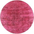 thumbnail image 1 of Ahgly Company Machine Washable Indoor Round Industrial Modern Violet Red Pink Area Rugs, 8' Round, 1 of 7