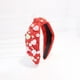 thumbnail image 5 of Diadema con anudos para San Valentín | Motivos de corazón con acentos de perla | Ajuste flexible de tela suave | Accesorio para fiesta romántica | 1 Pieza | 6,69 x 5,71 x 2,36 pulgadas | Rojo, Rosa, 5 of 7