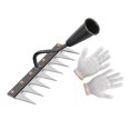 thumbnail image 1 of Almencla Gardening Garden Hoe Weeding Rake Weeds Remover for Lawn Digging Landscaping 8 tines, 1 of 8
