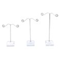 thumbnail image 3 of 3PCS Jewelry Hanger Creative Acrylic Base Metal Jewelry Stand Earring Display, 3 of 8