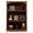 Dark, variant on 48 in. Oak Open Bookcase with Plain Base, Dark