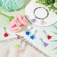 thumbnail image 5 of 10Pcs 10 Style Number 0~9 Angel Locking Stitch Marker Alloy Wing Acrylic Flower Lobster Claw Charms Clip-on Charms Mixed Color 48mm 1pc/style, 5 of 6
