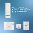 Philips Wireless Push Button Doorbell, White, DES4110R/27
