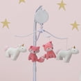 thumbnail image 3 of Bedtime Originals Rainbow Unicorn and Fox White/Coral Musical Baby Crib Mobile, 3 of 4