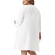 thumbnail image 3 of Cárdigans de mujer de tallas grandes Agnes Orinda con mangas de murciélago 3/4 de poliéster, cárdigan casual 2X blanco, 3 of 6
