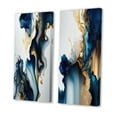 thumbnail image 3 of Designart "Blue Tones in Geode Marble I" Abstract Marble Wall Art Set Of 2 - Blue Abstract Wall Decor Set Of 2, 3 of 6