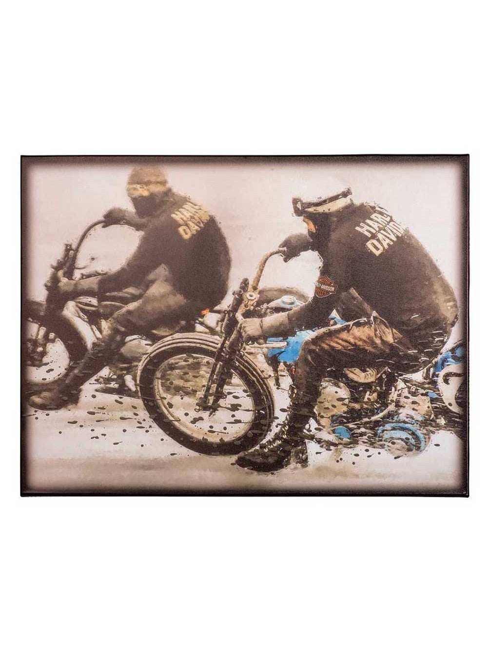 Harley-Davidson Canvas Print Timeless Motorcycle Racing w/ Sepia Tone ...