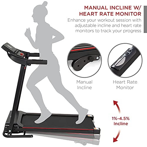 PananaHome Folding Manual Treadmill Walking Machine Incline Fitness Running Exercise Sport 