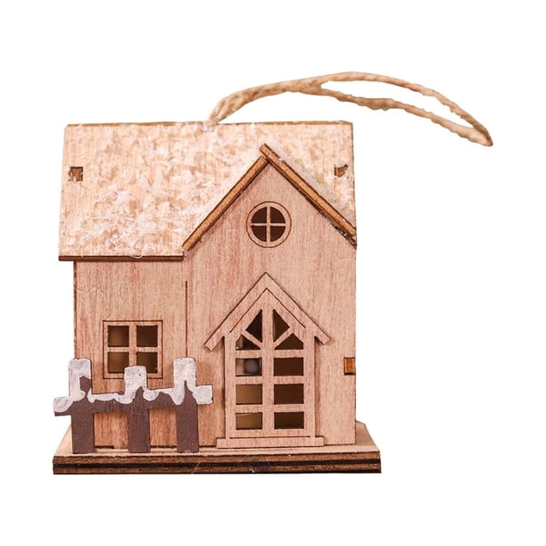 onlyliua Liquidación Suministros de Decoración Navideña Adornos Luminosos Retro de Luz de Noche Adornos Navideños Luminosos de Madera para Casas Pequeñas con Luces
