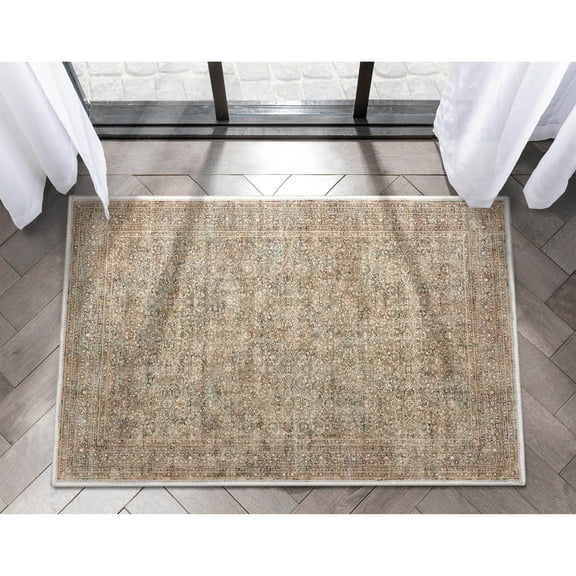 Well Woven Asha Juliette Vintage Oriental Beige Flat-Weave 2' x 3' Area Rug