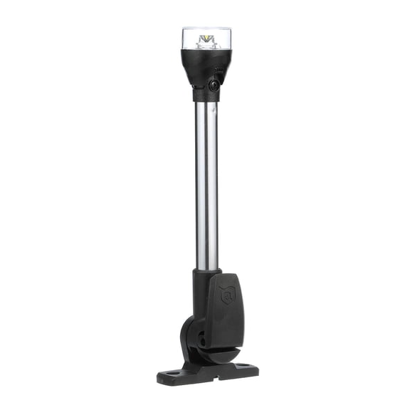 Attwood All-Around Boat Light with 12 Inch Aluminum Pole and Black Base