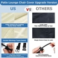 thumbnail image 5 of HEJULIK 2Pcs Garden Lounger Dust Cover Patio Chair Cover,420D Heavy Duty Outdoor Lounger Cover Waterproof Patio Furniture Cover, 5 of 7