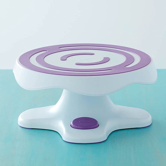 Tilt-N-Turn Ultra Cake Turntable - 12x7 Inch Non-Slip Rotating Stand for Smooth Decorating