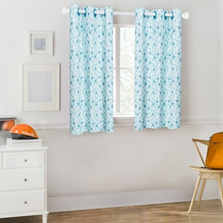 - Mainstays Kids Grommet Room Darkening Boho Butterfly Floral Single Curtain Panel