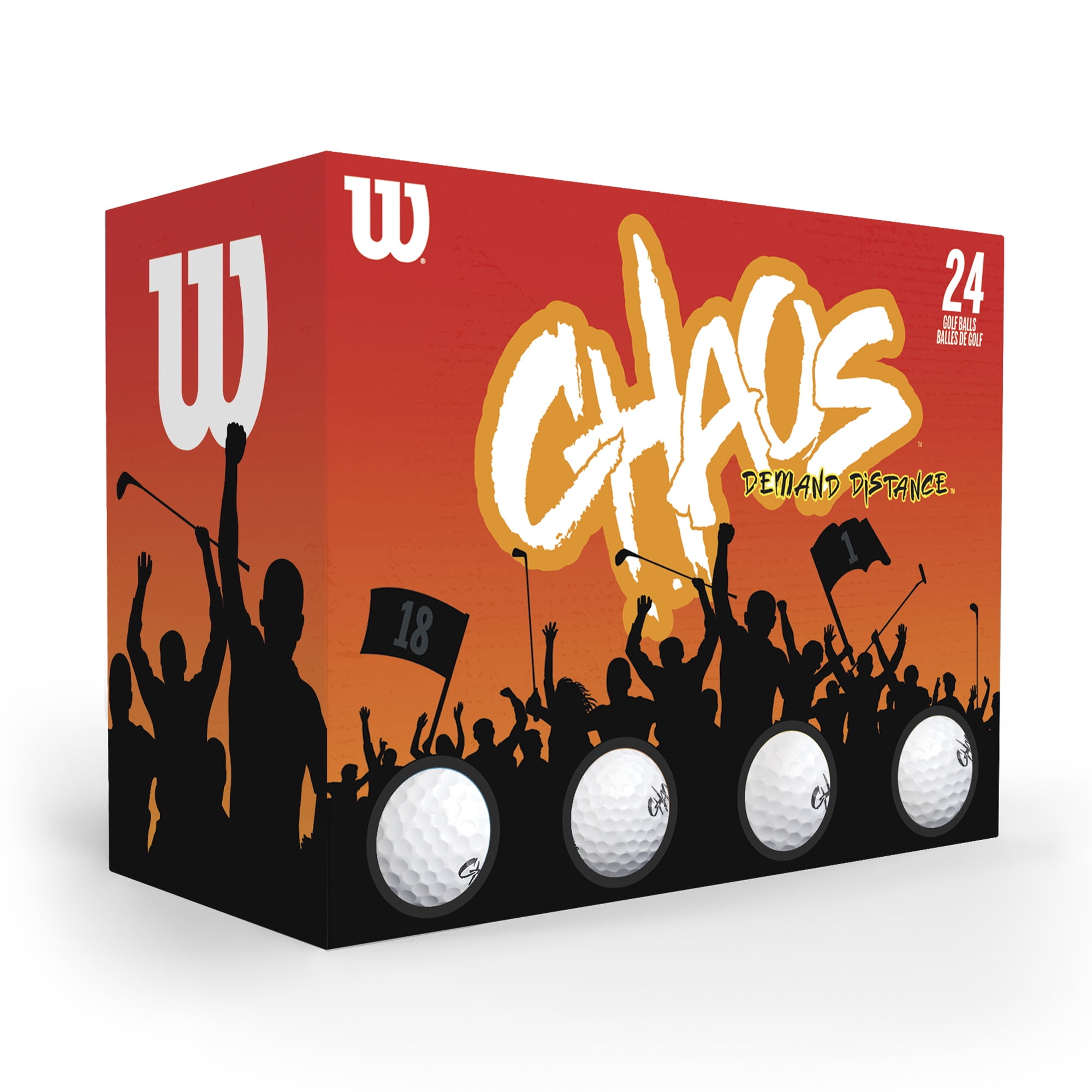 Wilson Chaos Golf Balls, White - 24-Pack