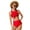 A-Red1, variant on Girls Swimsuit Bikini Two Piece Beach Sport Swimwear Solid Color Swimming Outfit for Kids