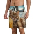 thumbnail image 2 of Fotbe Relaxing Cat With Orange Juice Trajes de Baño Estampados para Hombre, Shorts de Verano de Secado Rápido, Ropa de Playa, Bañadores-X-Large, 2 of 6
