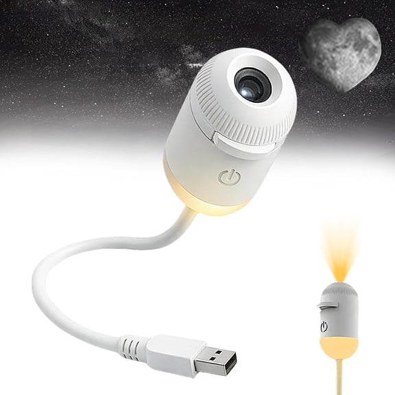 2-in-1 Galaxy Projector Night Light, 360° Adjustable Star Night Light Projector, USB Galaxy Projector Night Lights for Bedroom