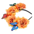 thumbnail image 4 of Diadema floral para fiesta de té, diadema con flores simuladas y mariposas, decoración para el tocado, 4 of 6