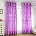 thumbnail image 3 of Opolski Accrocheur Rideau de Tulle Double Couche Polyester Fleur Imprimé Rideau Transparent Drapé pour Salon, 3 of 9
