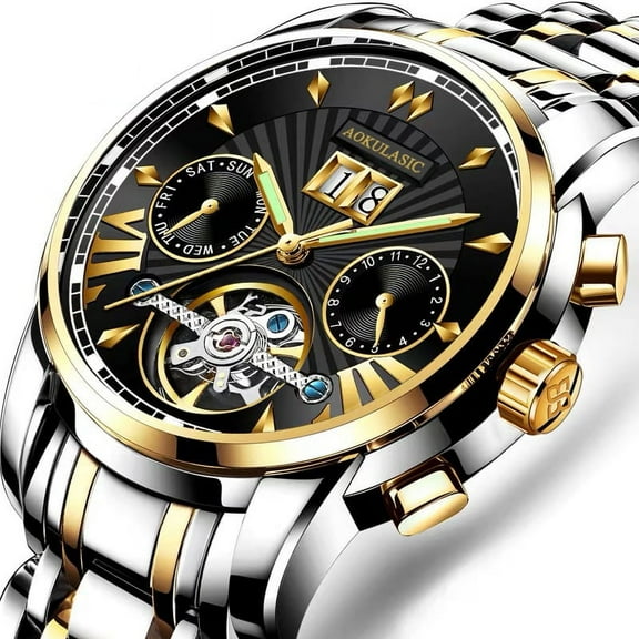 POEDAGAR Casual Mens Watches Top Brand Luxury Automatic Mechanical Business Watch Men Waterproof Reloj Hombres Tourbillon