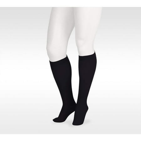 Juzo 2002 Soft Closed Toe Knee Highs w/Silicone Band Border - 30-40 mmHg Short Black IV