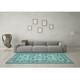 thumbnail image 3 of Ahgly Company Indoor Rectangle Persian Light Blue Traditional Area Rugs, 7' x 9', 3 of 4