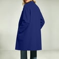 thumbnail image 3 of Jovrlynd Womens Long Wool Coat Open Front Lapel Collar Warm Trendy Winter Long Jackets, S-2XL, 3 of 7