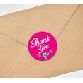 thumbnail image 4 of Darling Souvenir Botanical Floral 1.6 Inches Round Fuchsia Pink Thank You Stickers Wedding Gift-45 Pcs, 4 of 4