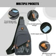 thumbnail image 5 of Matoen Sling Bag Crossbody Sling Backpack for Men, Travel Hiking Daypack Shoulder Chest Bag for Women Men(Black), 5 of 8