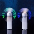 thumbnail image 2 of Ventilador portátil mini de mano Chicmine con luz LED y diseño romántico de amor, ideal para el verano., 2 of 8