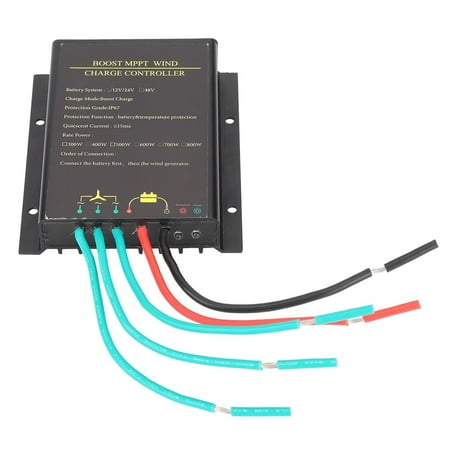 

Wind Charge Controller 12V/24V Waterproof Wind Turbine Controller Boost MPPT Wind Charge Controller Power Regulator for Wind Generator Wind Turbine System