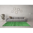 thumbnail image 3 of Ahgly Company Indoor Square Abstract Emerald Green Modern Area Rugs, 8' Square, 3 of 4