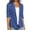 Blue, variant on Cotton Linen Blazers for Women Plus Size Fashion 3/4 Sleeve Open Front Turn Lightweight Casual Suit Jacket with Pockets Purple XXXXL