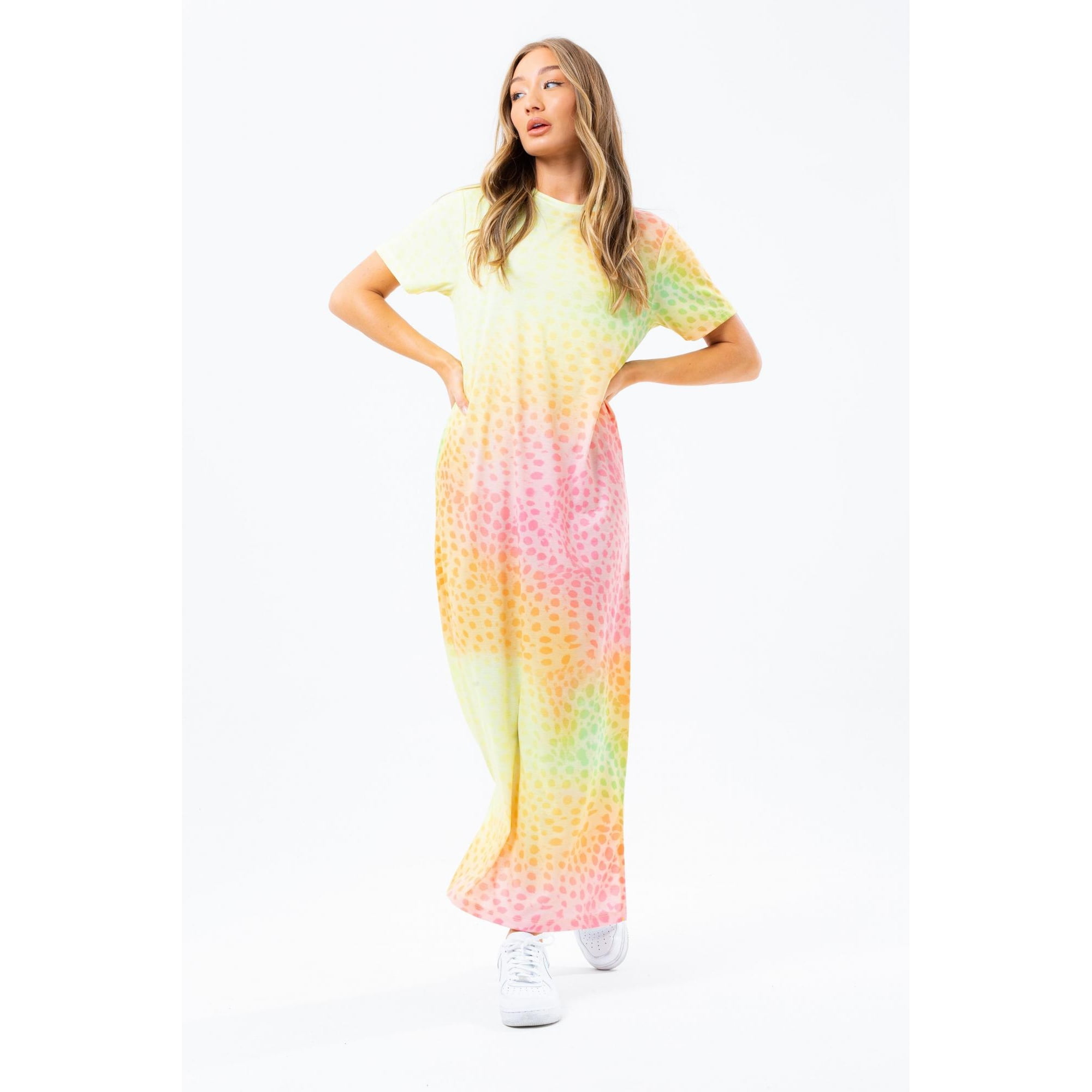 Hype Womens Rainbow Dalmatian T-Shirt 