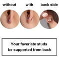 thumbnail image 2 of Earring Lifters - Earring Backs Lifts Heavy Stud Earrings, earlobe Support for Earrings, Heart, Tiara Earring Backs for Heavy Earring, Upgraded Large Earring Backs for Droopy Ears S, 2 of 5