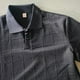 thumbnail image 3 of pstuiky camisas de manga larga para hombre, Camiseta deportiva de color liso para hombre, camiseta informal de manga larga con botones y solapa top de hombre l, 3 of 4