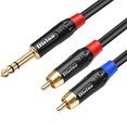 thumbnail image 2 of Cable Disino RCA a 1/4 de inserción 6.35 mm TRS a dual RCA 6.6 pies, 2 of 2