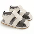 thumbnail image 3 of HBYJLZYG Baby Sandals Flat Shoes Anti-Slip Infant First Walkers, Baby Boys Girls Contrast Color Rubber Sandals Non-Slip First Walking Shoes, 3 of 7