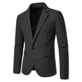 thumbnail image 2 of Gubotare Men's Casual Knit Blazer Suit Jackets Two Button Lightweight Unlined Sport Coat (Black,L), 2 of 4