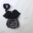 thumbnail image 2 of Body coreano de verano para mujer, camiseta de manga corta con cuello redondo, pantalones versátiles de media manga, pantalones grandes de pan de PP, traje para niños, 2 of 5