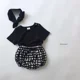 thumbnail image 2 of Body coreano de verano para mujer, camiseta de manga corta con cuello redondo, pantalones versátiles de media manga, pantalones grandes de pan de PP, traje para niños, 2 of 5