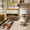 thumbnail image 3 of Highland Cow Sunflower Leopard Vintage Shower Curtain Sets with Toilet Lid Cover and Non-Slip Rugs, 4 Pcs Shower Curtain with 12 Hooks, Farmhouse Bathroom Set with Rugs and Accessories, 3 of 8