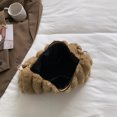 thumbnail image 3 of Bolsa borroso de invierno Moda Vertical Felpa Casual Mujeres de hombro (Caqui) Likrtyny Para Estrenar, 3 of 8