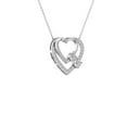 thumbnail image 4 of Araiya Fine Jewelry 14K White Gold Lab-Grown Diamond Heart Pendant for Women with Silver Cable Chain Necklace (1/4 cttw, VS1 Clarity, D-F Color) 18inch, 4 of 4