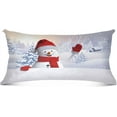 thumbnail image 2 of GZHJMY Christmas Snowman Snow Zippered Velvet Pillowcases,Super Soft and Cozy Luxury Plush Pillow Case Bed Pillow Pillowcases, 20x40 Inches Home Decor, 2 of 7