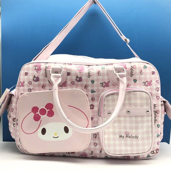 Sanrio Hello Kitty Travel Bag For Women Large Capacity Sports Tote Bags Multi-Functional Pu Luggage Handbag Female Crossbody Bag